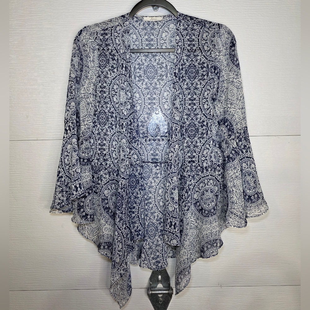 Soprano Blue and White Elegant Poncho